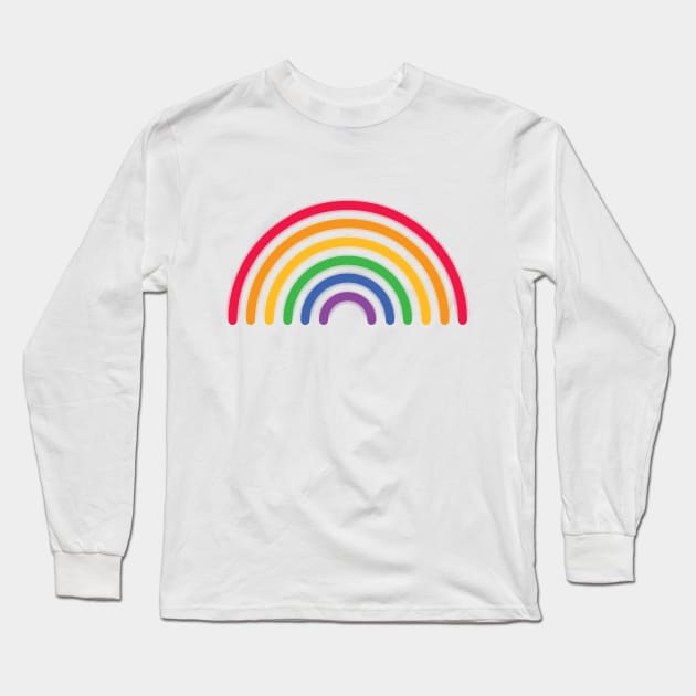 Rainbow neon pride Line Long Sleeve T-Shirt by alterkiri